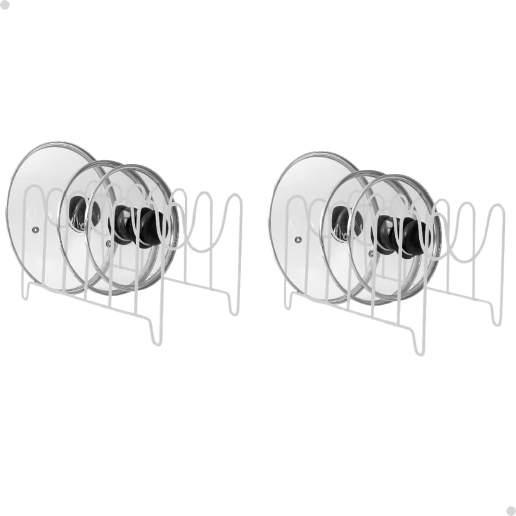Kit 2 Organizador Suporte De Tampas Panela Cozinha Armário Pia