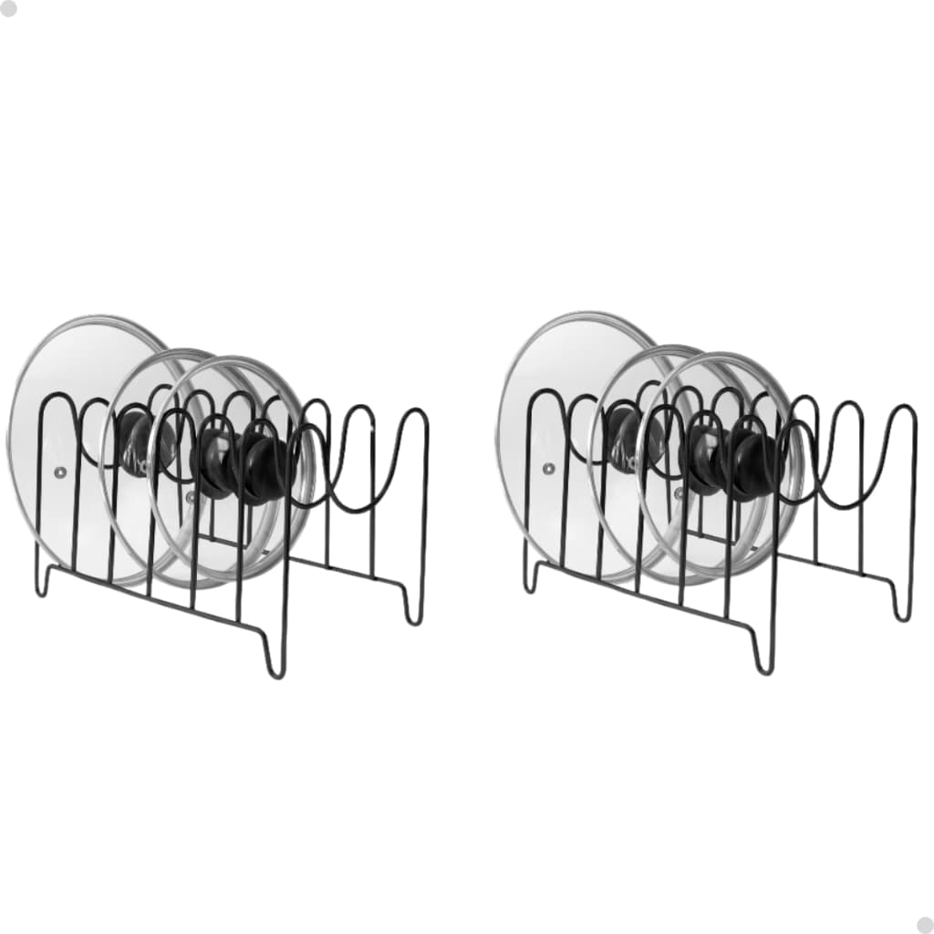 Kit 2 Suporte De Tampa Organizador De Cozinha Panela Pia Armário