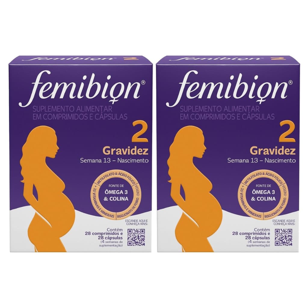 2 Un Femibion 2 Para Gestantes 28 Comprimidos + 28 Cápsulas