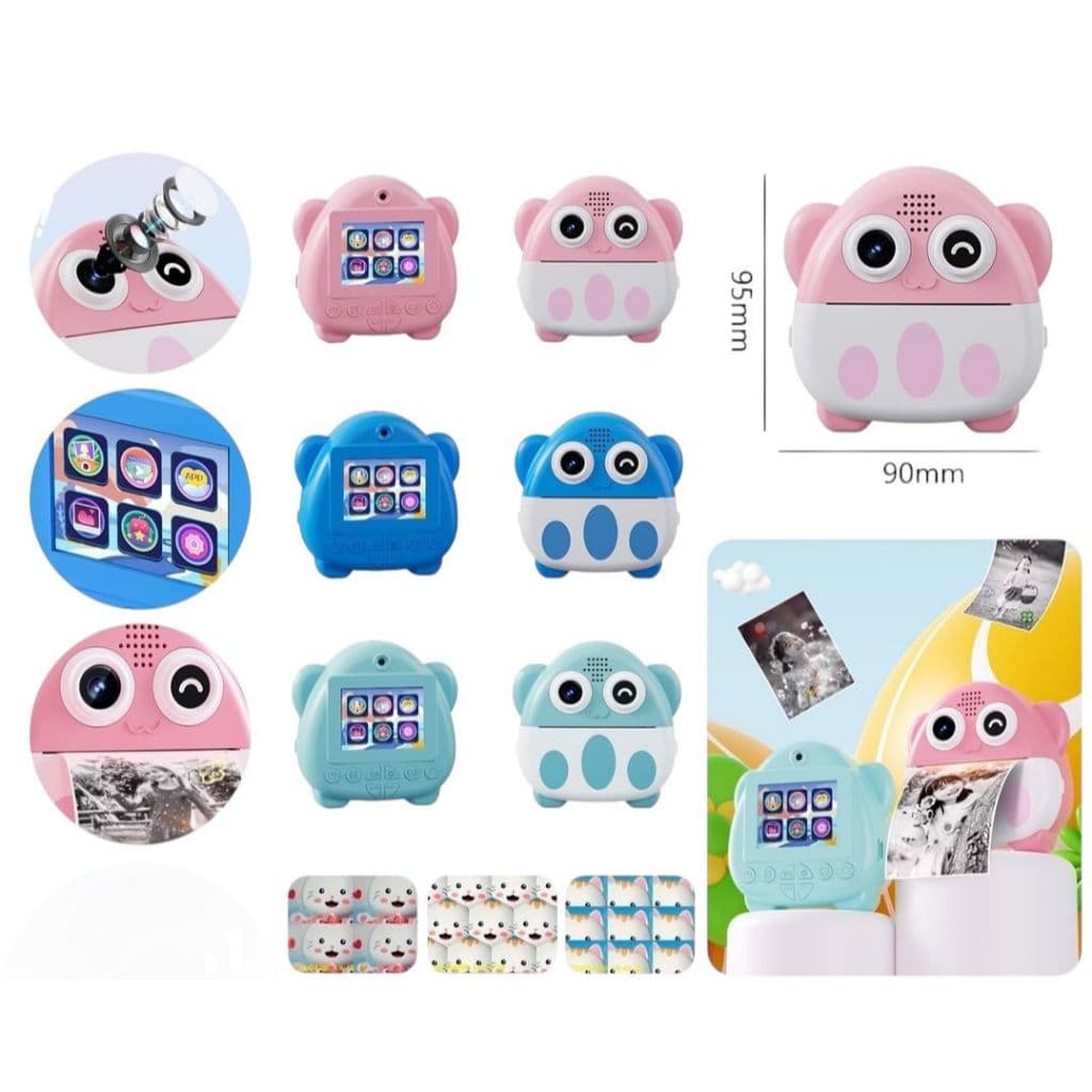 Câmera De Impressão Instantânea Para Crianças Mini Impressora Fotográfica Digital Infantil - BINGO