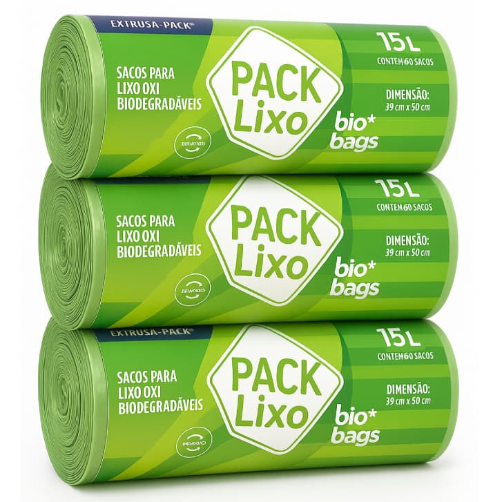 Saco Lixo 15 Litros 3 Pacotes Cozinha Banheiro - 180un