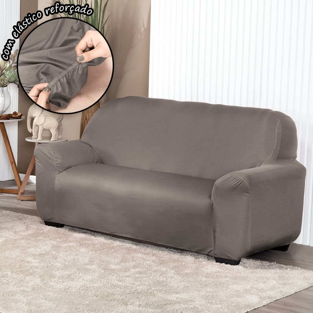 Capa De Sofá Lisa Avulsa 3 Lugares Diversas Cores Envio Imediato