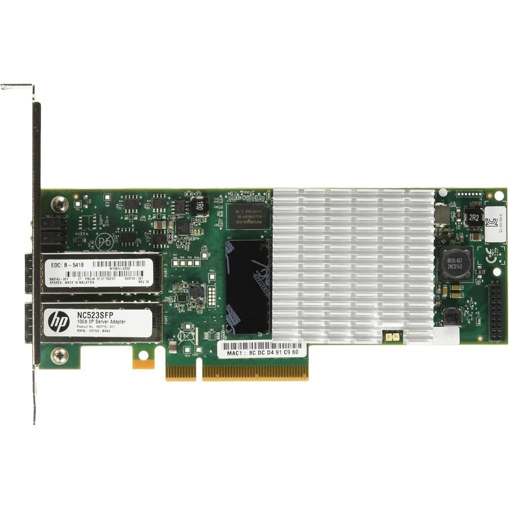 Placa de Rede HP 2x port SFP+ 10GB, PCI, Perfil Baixo: NC523SFP QLE3242-HP