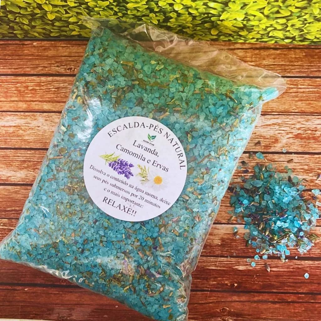 Escalda pés 1kg Lavanda, Camomila e Ervas- Escalda Pés Relaxante