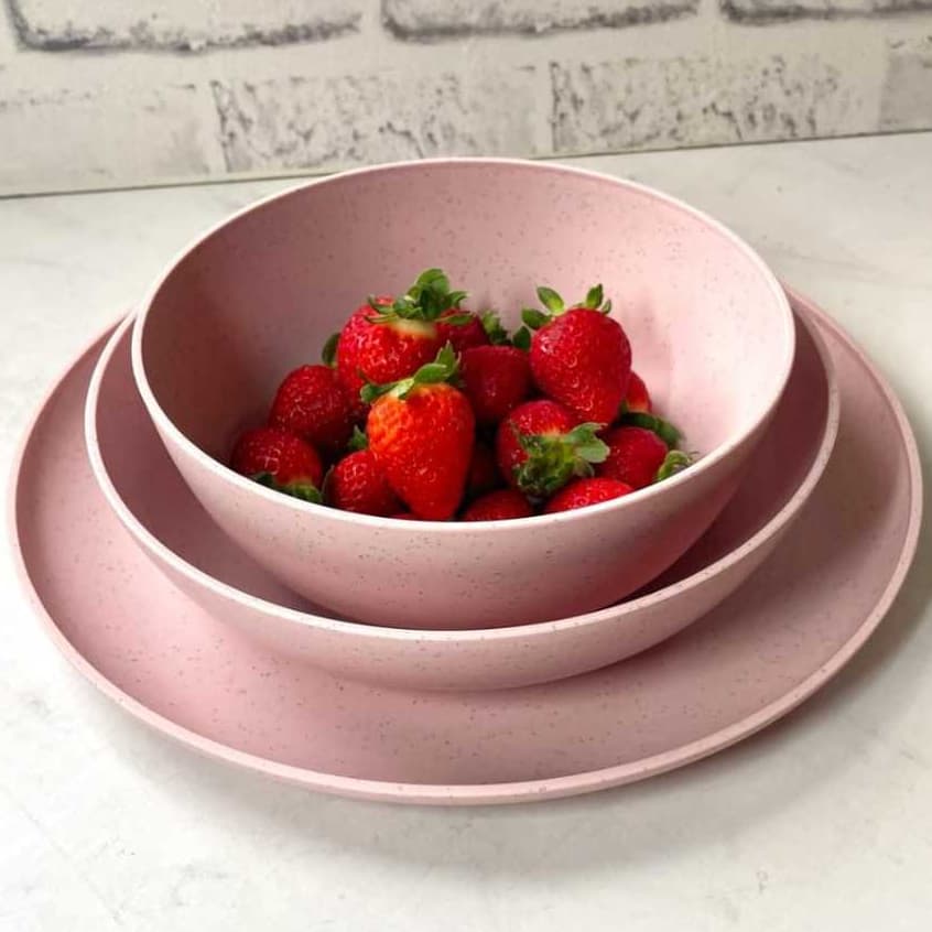 Kit 3 Tigelas Prato Fundo Raso e Bowl Vasilhas para Sopas Massas Saladas Sobremesas de Plástico