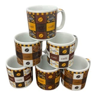 Kit 6 Canecas de Porcelana 120ml – Xicaras Perfeitas Para Café Expresso
