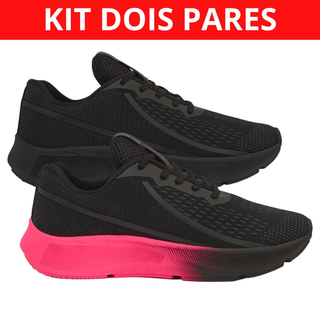 Kit tênis Feminino e Masculino Meia Casual Academia