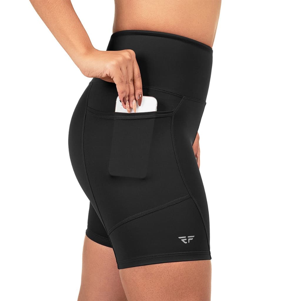 Short C/ Bolso Para Corrida, Caminhada Academia Feminino Compresão
