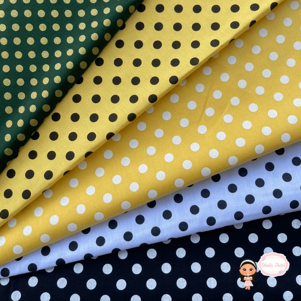 Tecido Poá Bolas Bolinhas  Tricoline Bahamas POÁ/BOLA 100% Algodão 1,50m