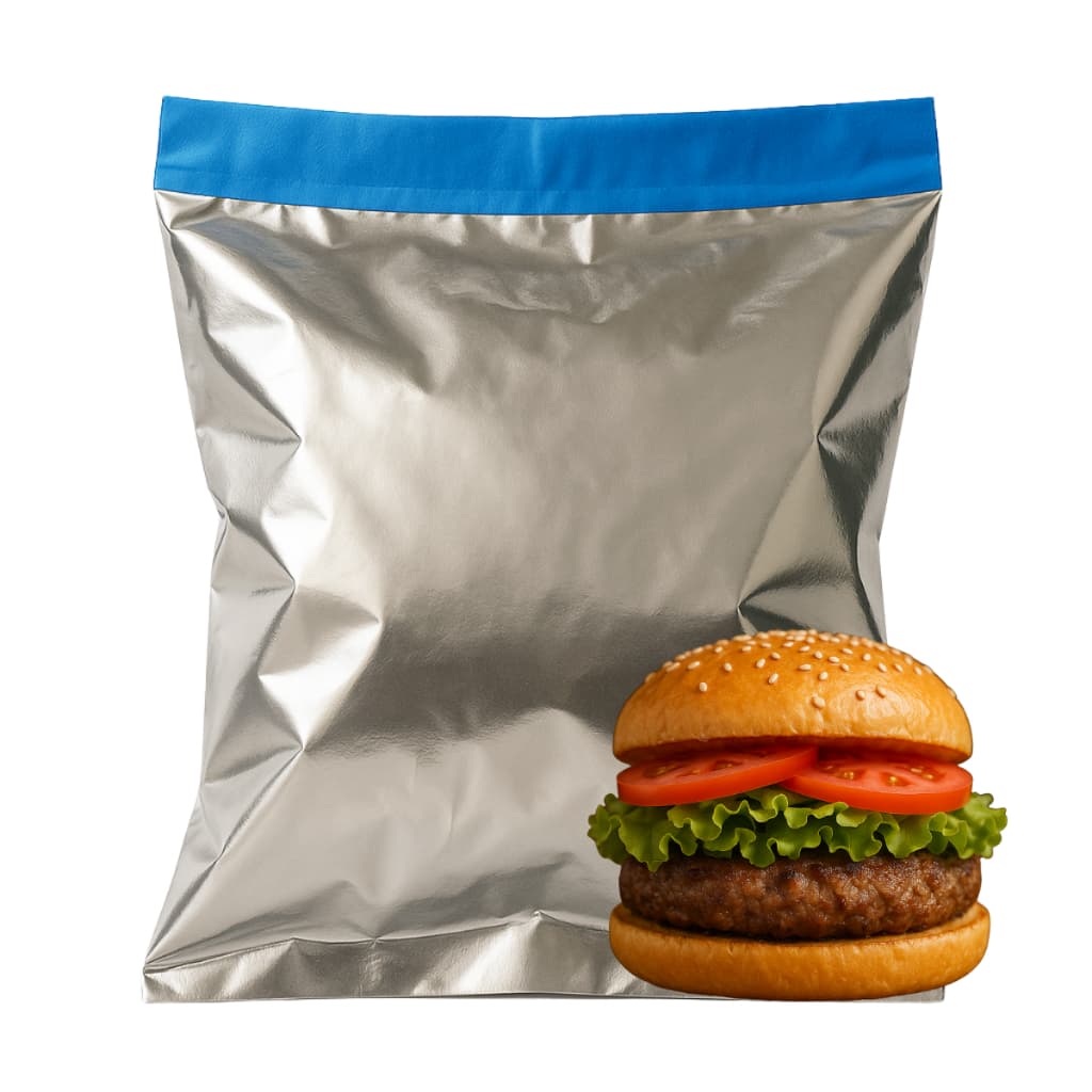 Embalagem Delivery Térmico Para Lanche 22,5+23+4 Saco Metalizado Hamburguer FRIO E QUENTE.