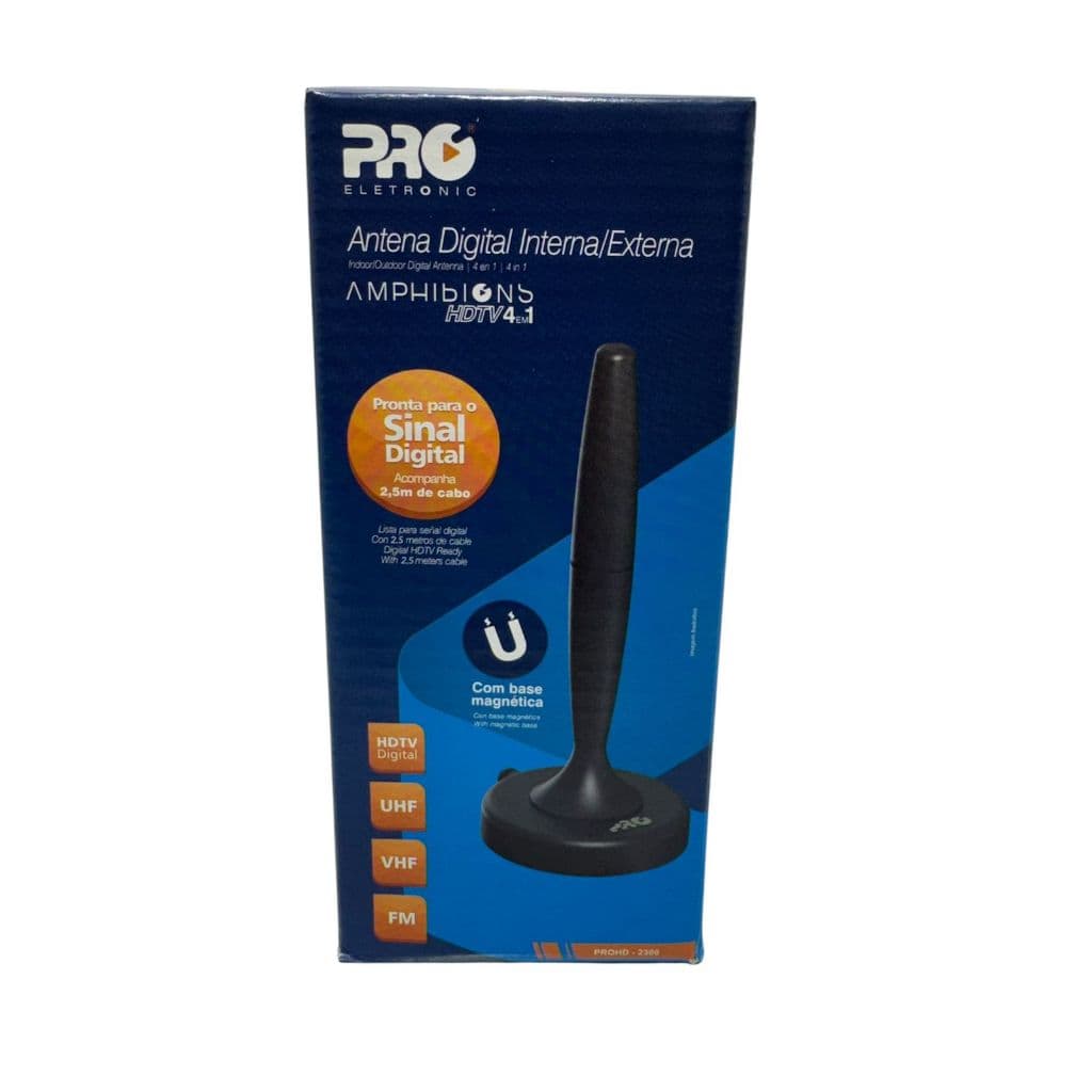 Antena Tv Digital Interna Externa Prova D'água Sinal HDTV Base Imã