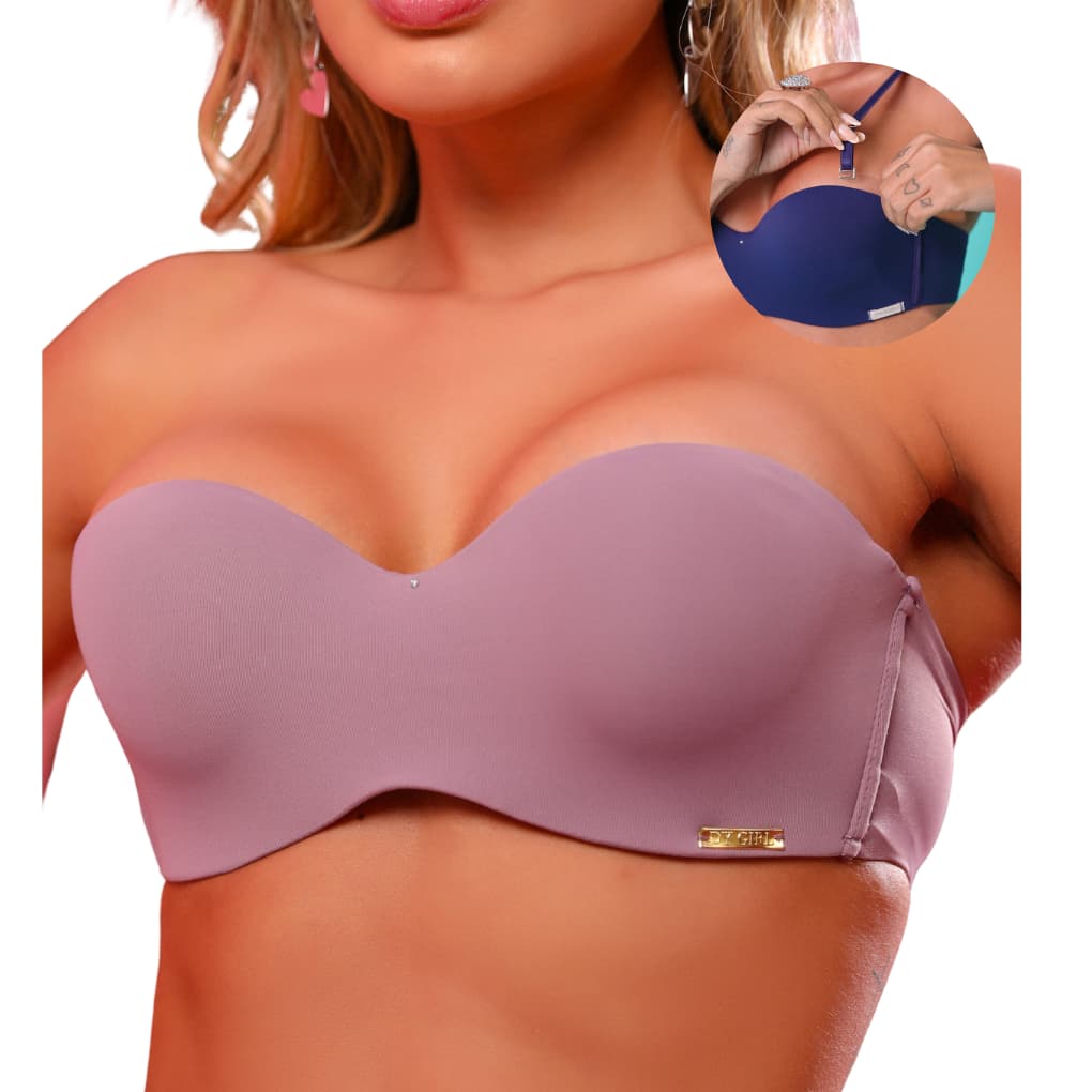 Sutiã Tomara que caia alça removível reforçado fecho triplo Sutian Poliamida Dy Girl feminino