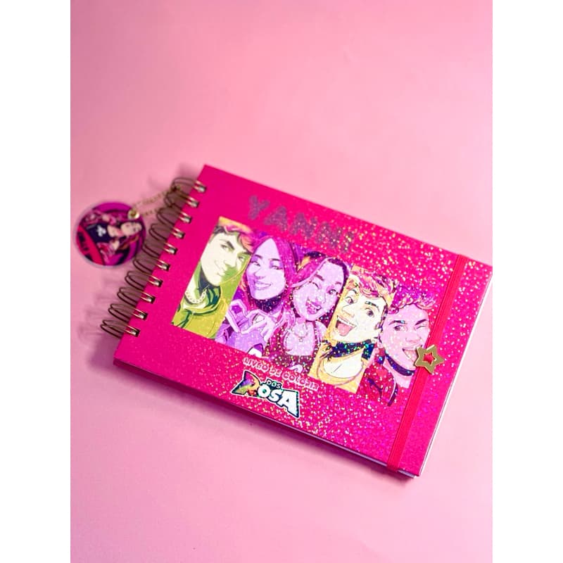 Livro de colorir dos Rosa Emilly Vick - BRINDE CARTELA ADESIVOS + CHAVEIRINHO