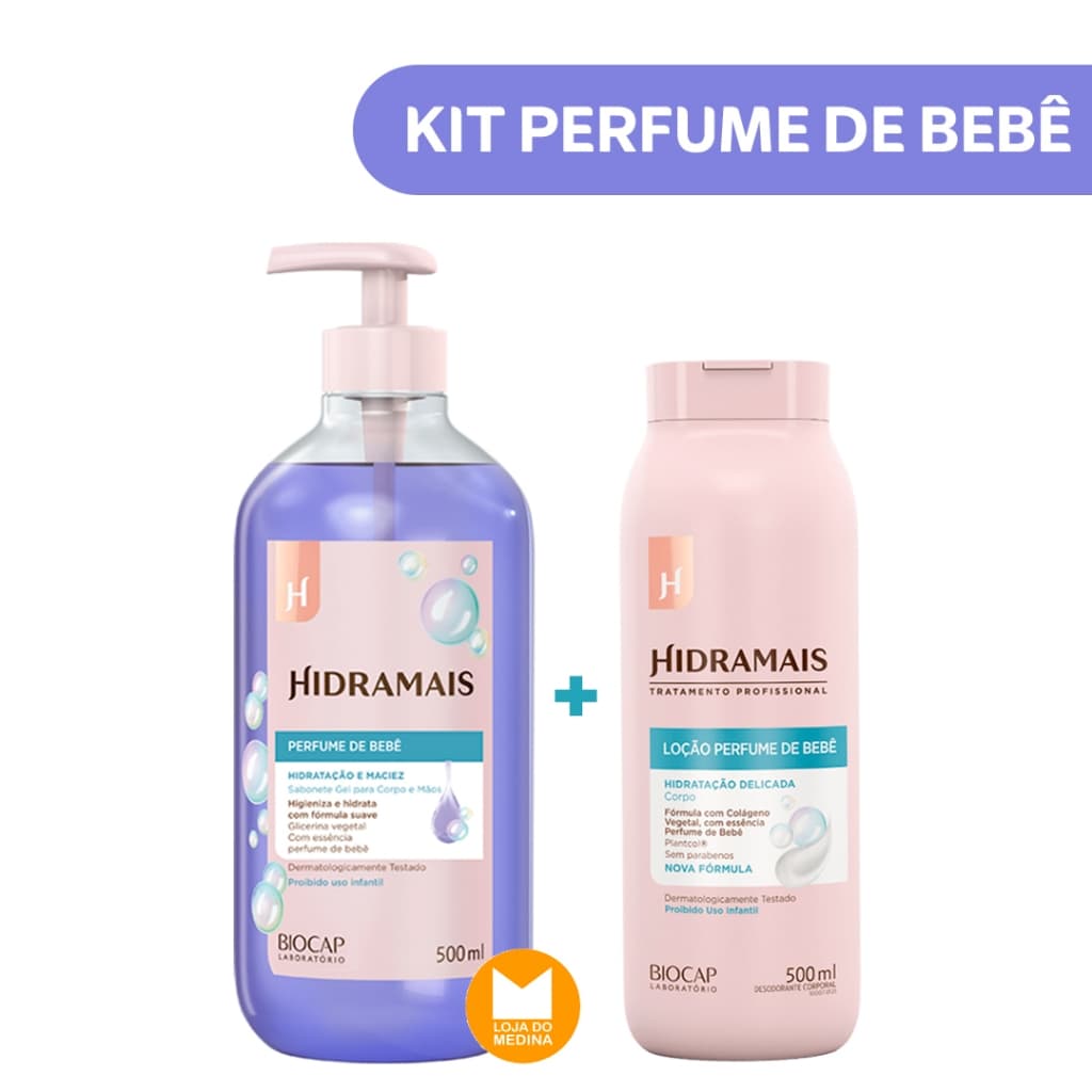 Kit Perfume de Bebe - Hidratante Corporal e Sabonete - Hidramais