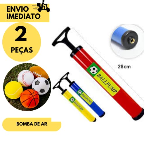 Kit 2 Bomba de Ar Manual Portátil Para Bola e Inflável Esportes Piscina Fitness Pneus de Bike