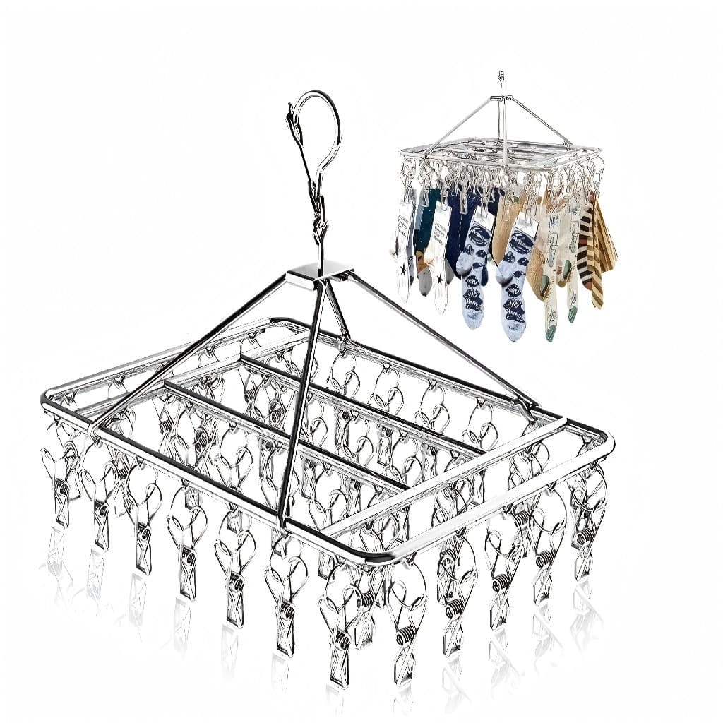 Varal 40 Prendedores Para Roupa Intima Para Calcinha Meia Cueca Reforçado inox 20 Prendedores