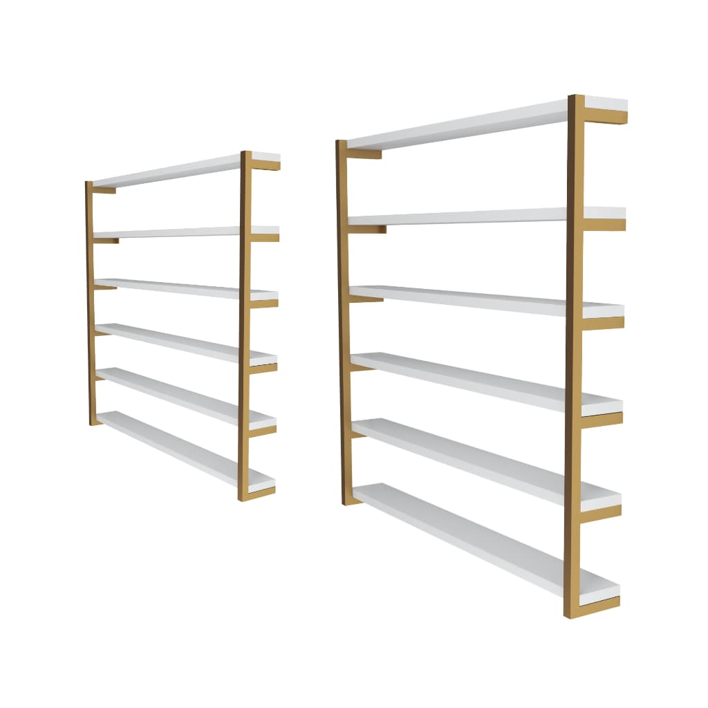 Kit 2 Nichos Expositores de Esmaltes Para Manicure Modelo Industrial