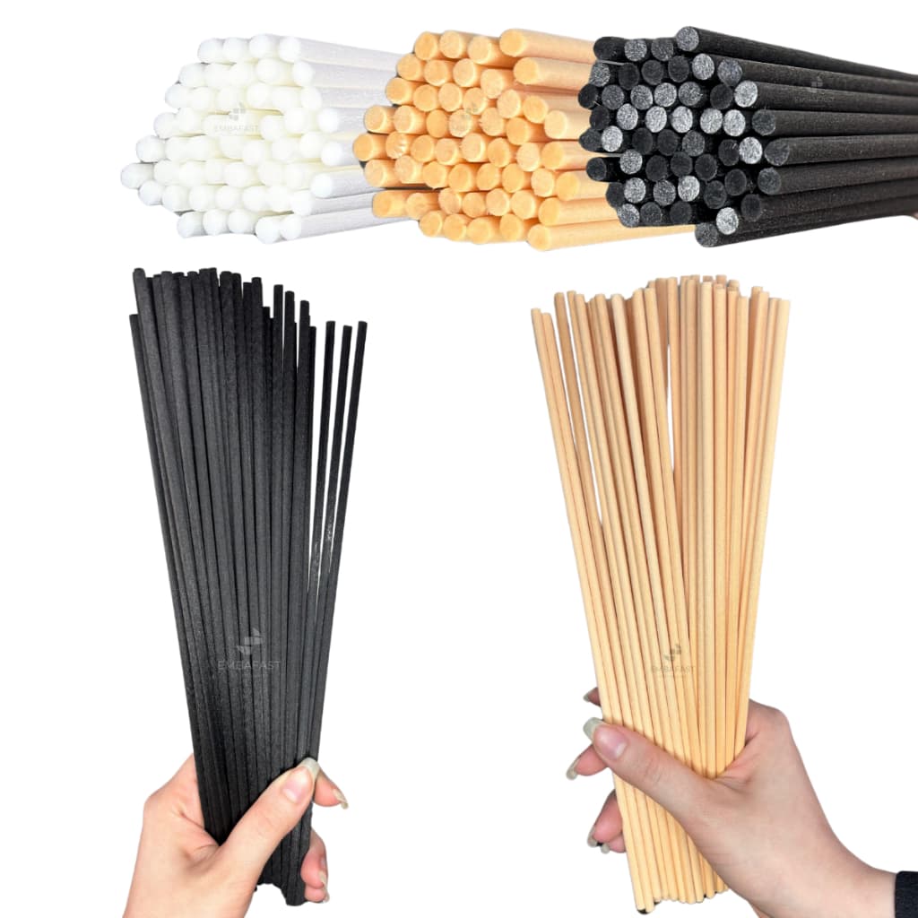 Kit 50 Varetas Fibra Algodão 3mm Aromatizador Ambiente Sala Difusor Perfume Banheiro Decoração