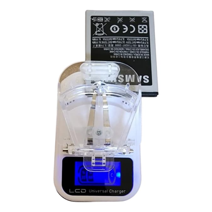 Carregador Universal De Bateria Para Celular Camera C/ Visor