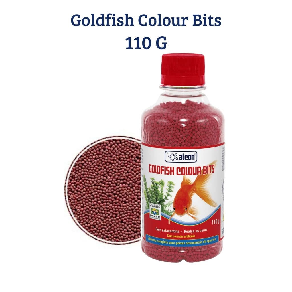 Ração Alcon Club Goldfish Colour Bits 110g Alimento Peixes - ração peixes