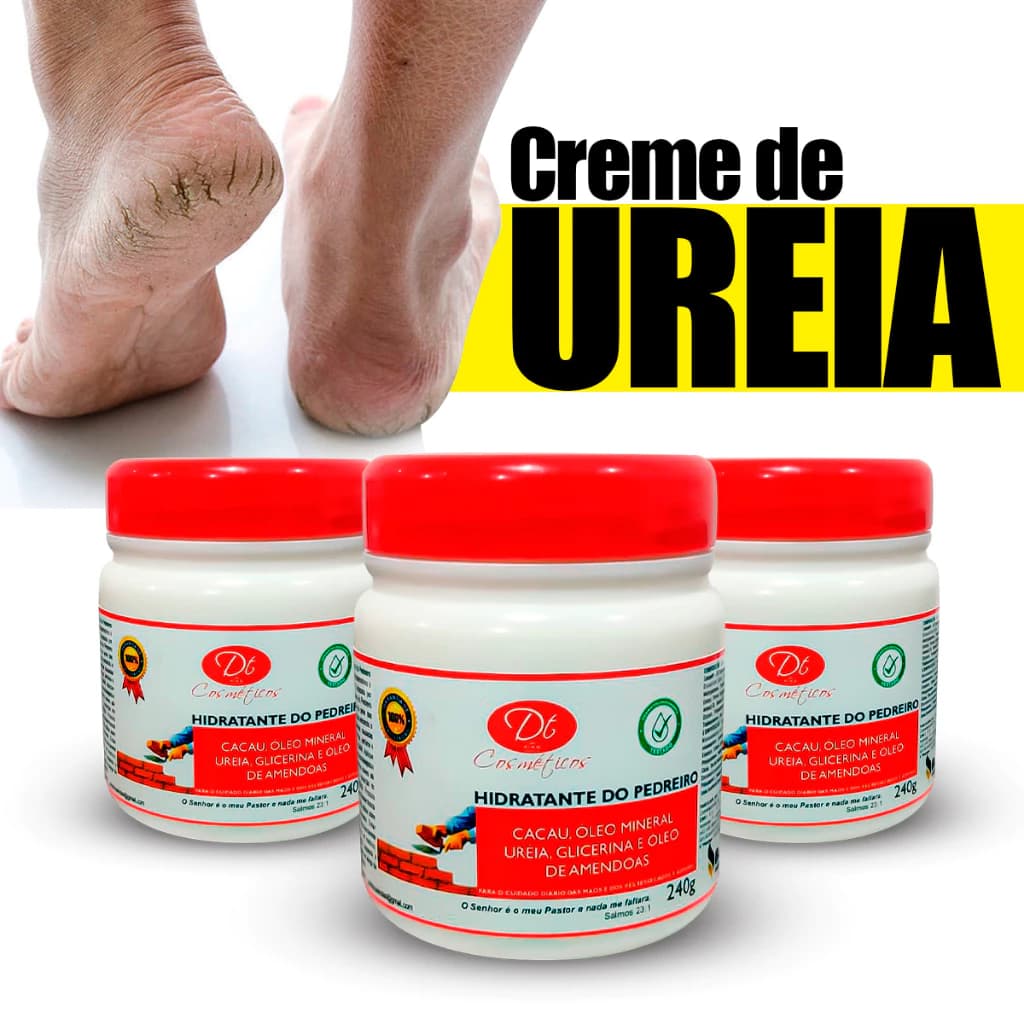 Creme Hidratante De Uréia 240g Creme De Pedreiro Pés E Ressecados