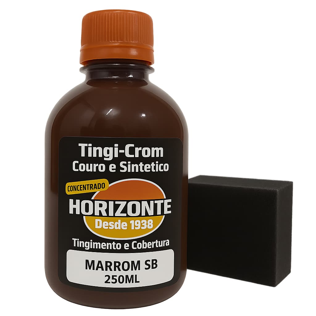 Tinta Couro marrom Semi Brilho Restaura Sapato Bota banco de carro pneu 250ml