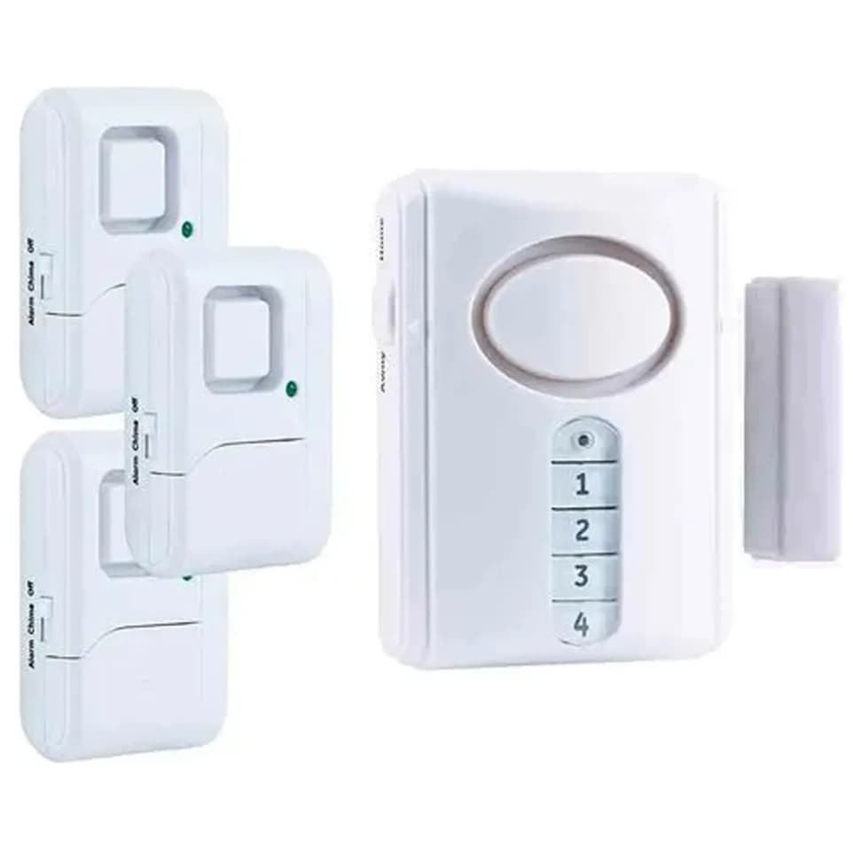 Kit Alarme de Segurança Central com Senha Alarme de Porta e Janela sem Fio GE 41001 120db