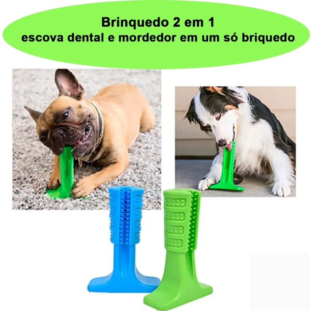 Escova De Dentes Pet Toothbrush Para Cães Tamanho M 13x10cm