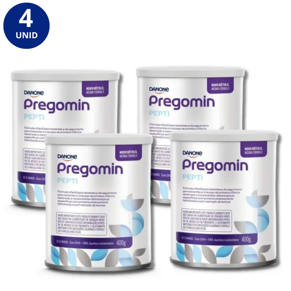 Kit 4x Fórmula Infantil Pregomin Pepti Lata de 400g