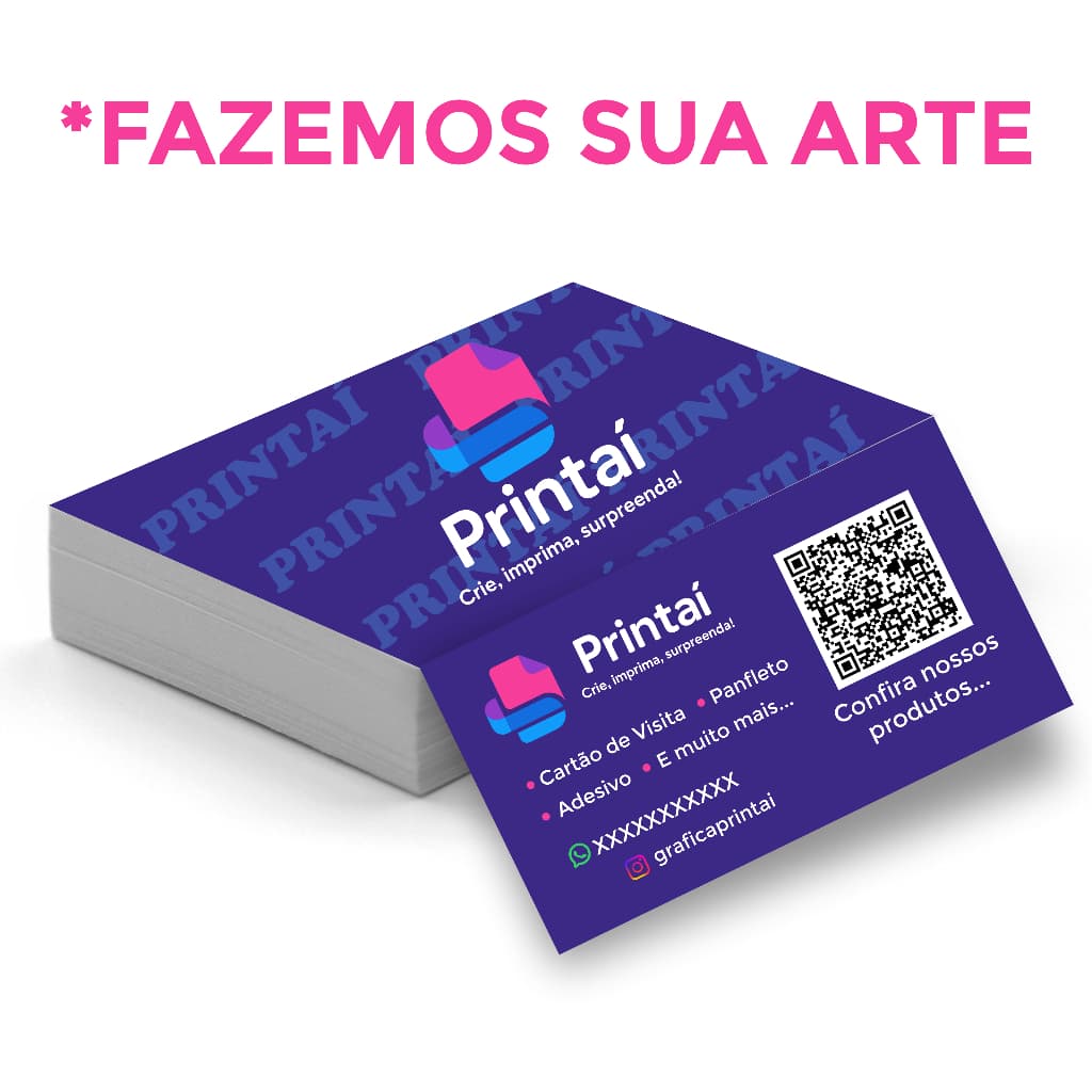 CARTÃO DE VISITA 500 ou 1.000 UN COLORIDO FRENTE E VERSO