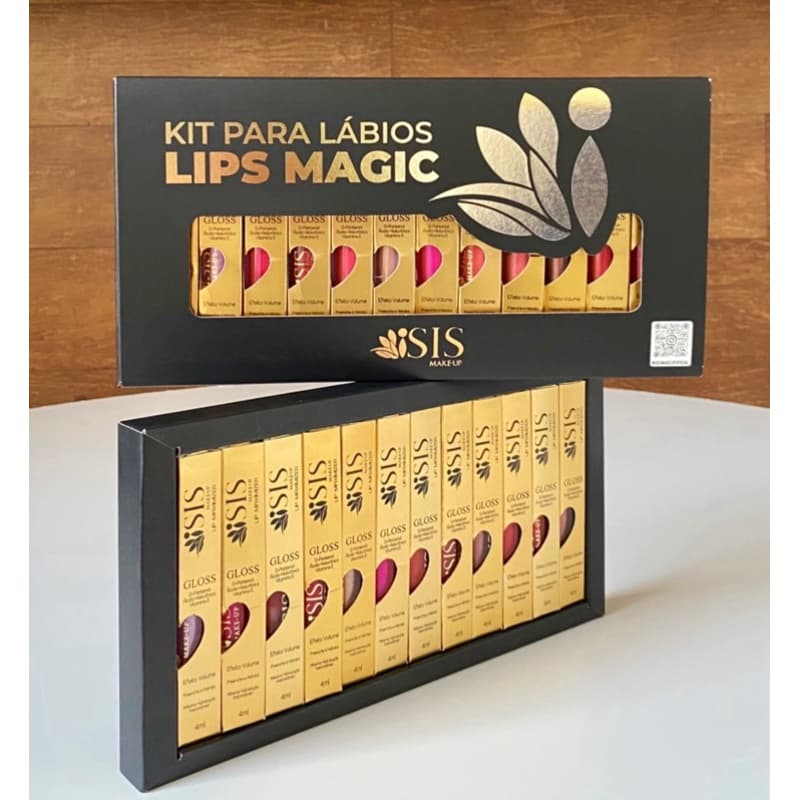 Kit 12 Gloss Lip Volumoso Big Efeito Volume Brilho Labial Aumenta a Boca  Ísis Makeup