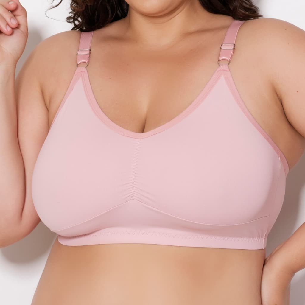 Kit 3 Sutiãs Plus Size em Poliamida  Alças Reforçadas Sem Bojo  Excelente Sustentação 48 50 52 54