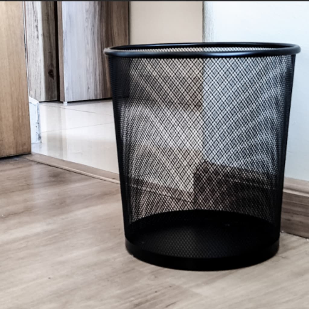 Lixeira Cesto De Lixo Telada Escritório Telada Metal Aramado