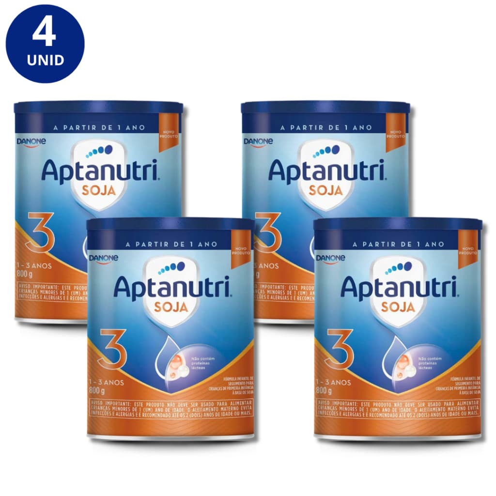 Kit 4x Aptanutri Soja 3 Danone 800g