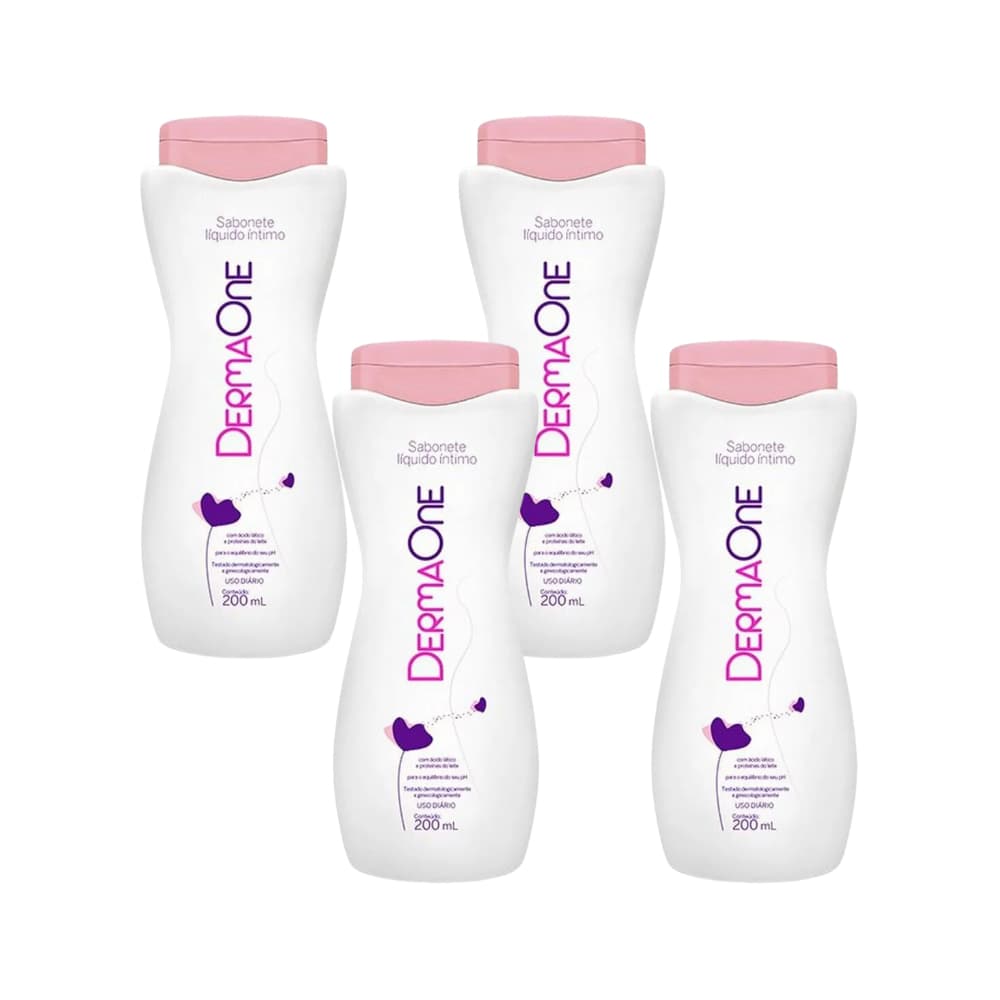 Kit 4 Sabonete Líquido Íntimo Dermaone 200ml