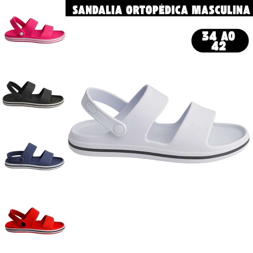 Sandália Ortopedica Unissex Anatômico Lançamento Super Macio Confortável Feito em EVA