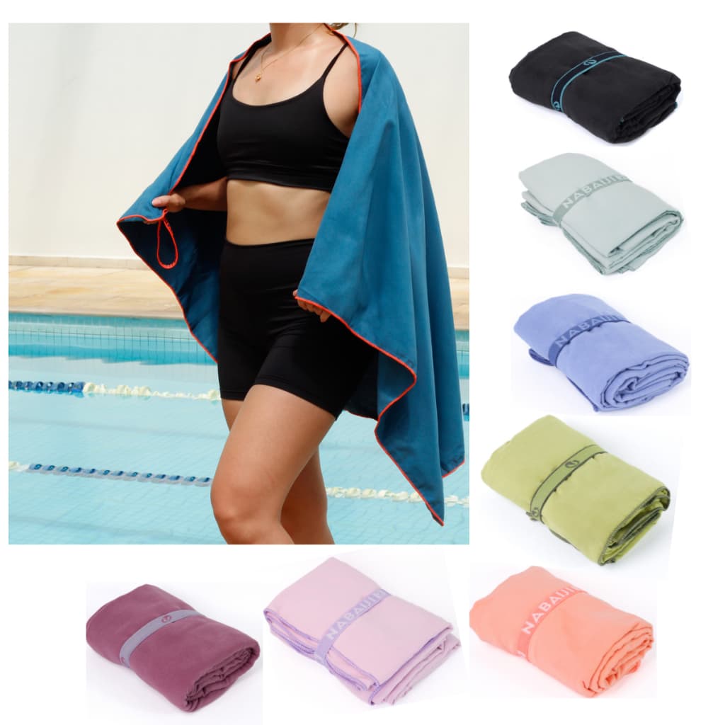 Toalha Em Microfibra Kingcham 80 X 130 Cm Tamanho GRANDE - NABAIJI ORIGINAL secagem rapida