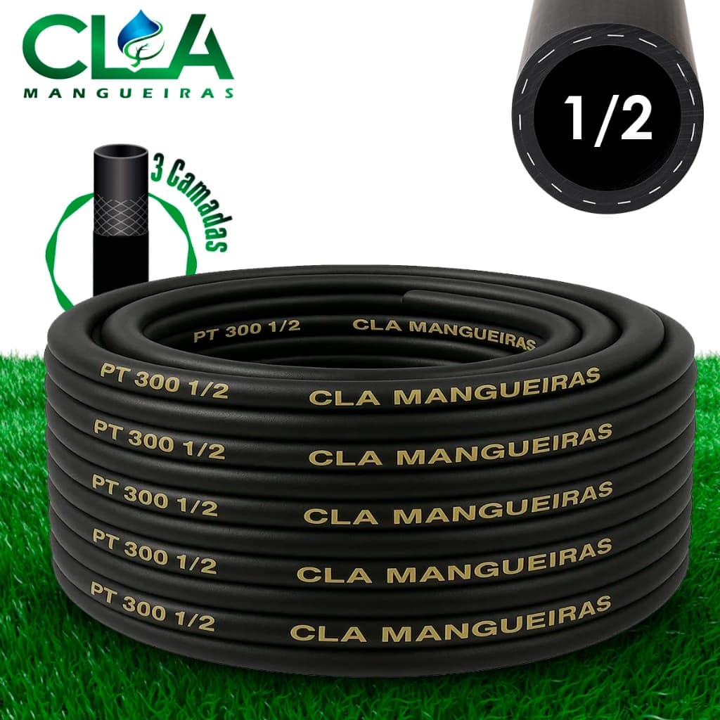 Mangueira Jardim Trançada Resistente Flexível 10/15/20/25/30/50 Metros PT 300 PSI Água 1/2"