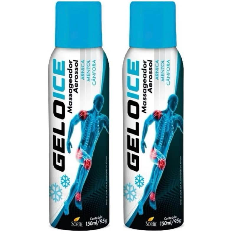 Kit C/ 2 Unidades Spray Massageador GeloIce Bursite 150ml Dor Muscular