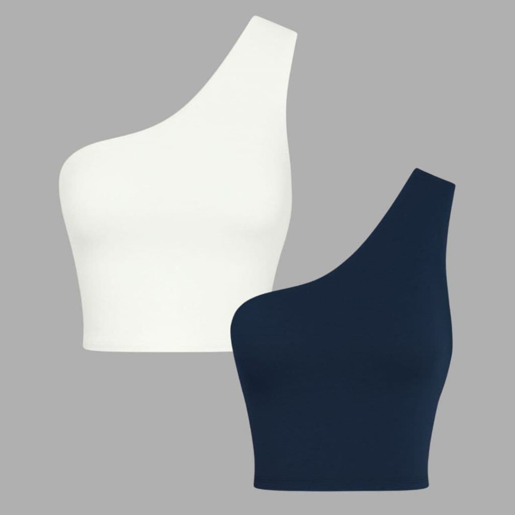 Kit 2 Cropped Feminino Mula Manca Suplex Casual Ombro Só