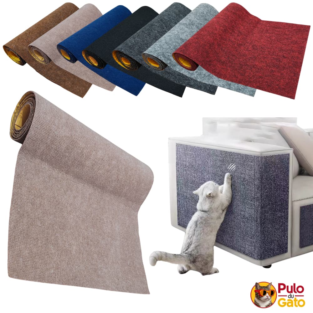 Arranhador Adesivo Protetor Sofá Cama - Carpete Premium Fixação Gold