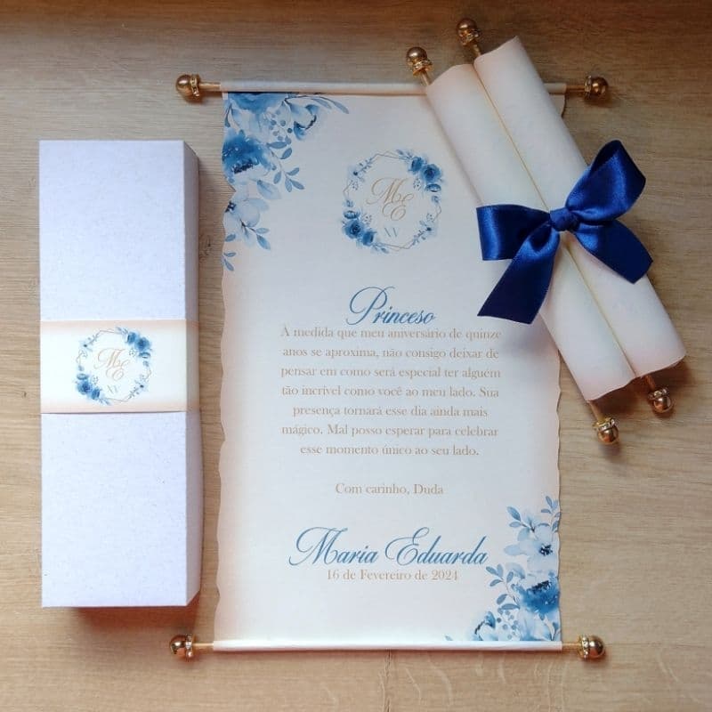 Pergaminho Carta | Convite | Presente | Casamento, Bodas, Aniversário, Corporativo Personalizado