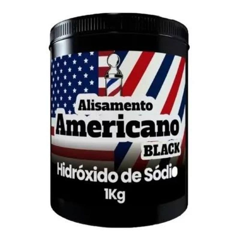 Alisamento Americano Masculino Black Hidróxido De Sódio 1KG O melhor do Mercado