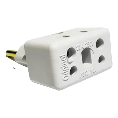 Kit 10 Adaptador Bob Esponja Tomada Pino Fino 10/20a 127/220 127V/220V