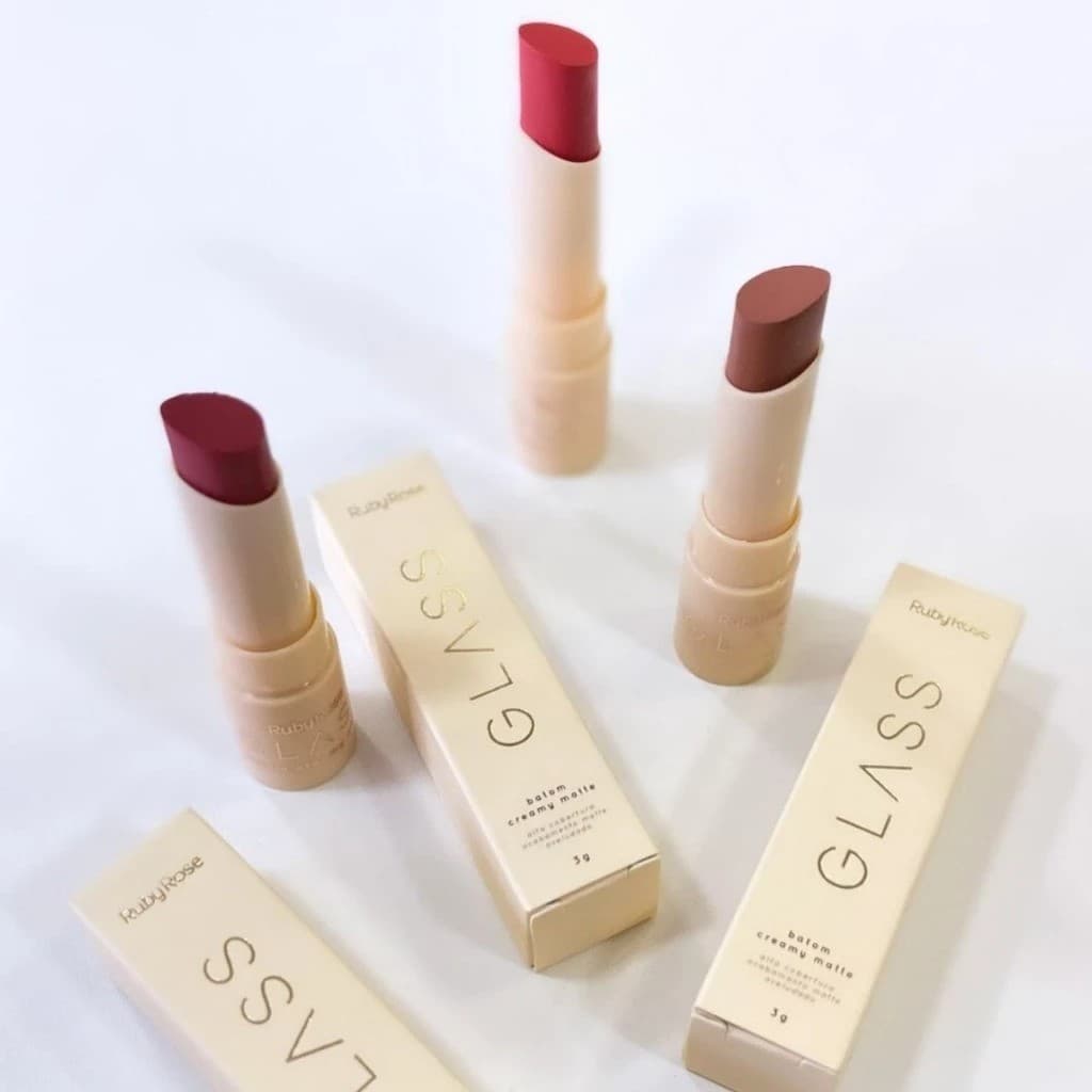 Batom Creamy Matte Glass by Ruby Rose Alta Cobertura HBF567