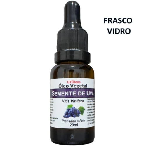 Óleo Vegetal de Semente de Uva 100% Puro 20ml