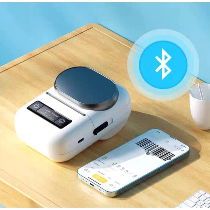 Mini Impressora Térmica Bluetooth 58mm Portátil Sem Tinta Inteligente para iOS Android