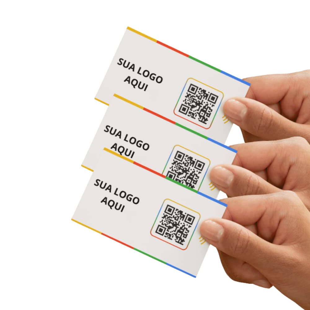 Cartão Kit 3 Avaliação Google Com Nfc Qrcode Personalizado