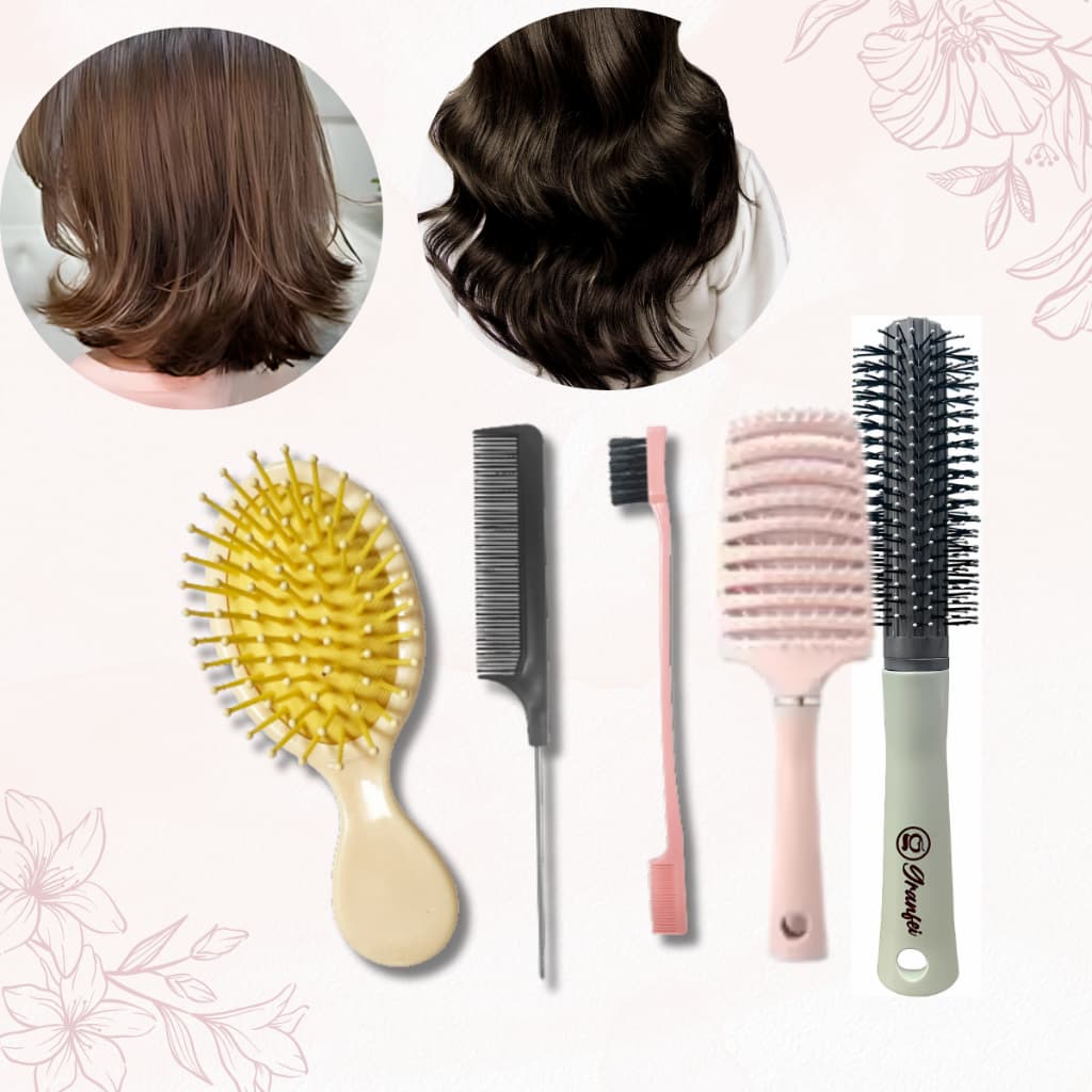 Escova Desembarcadora Pentes Profissionais Estilização Cabelo Cachos Massageador MEGA