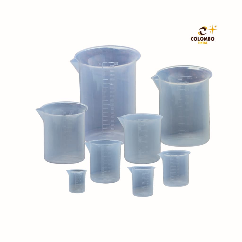 Copo Medidor Béquer Becker Plástico 600ml Alto Relevo Forma Baixa Autoclavável